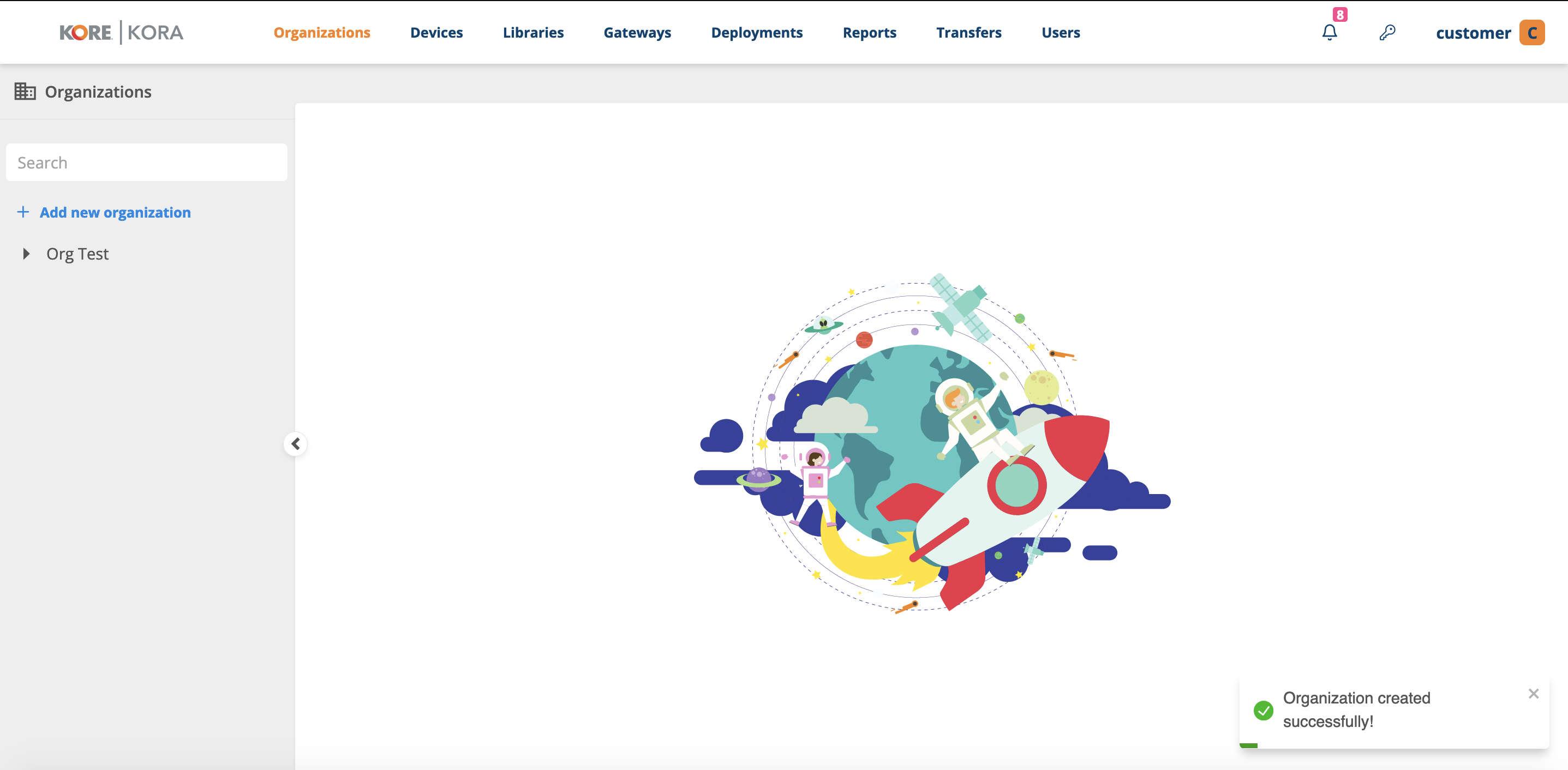 Creating organization - Step 3