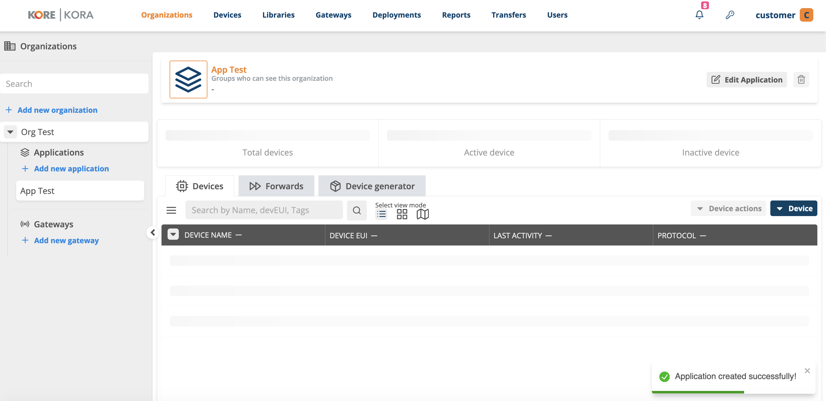 Creating application - Step 3