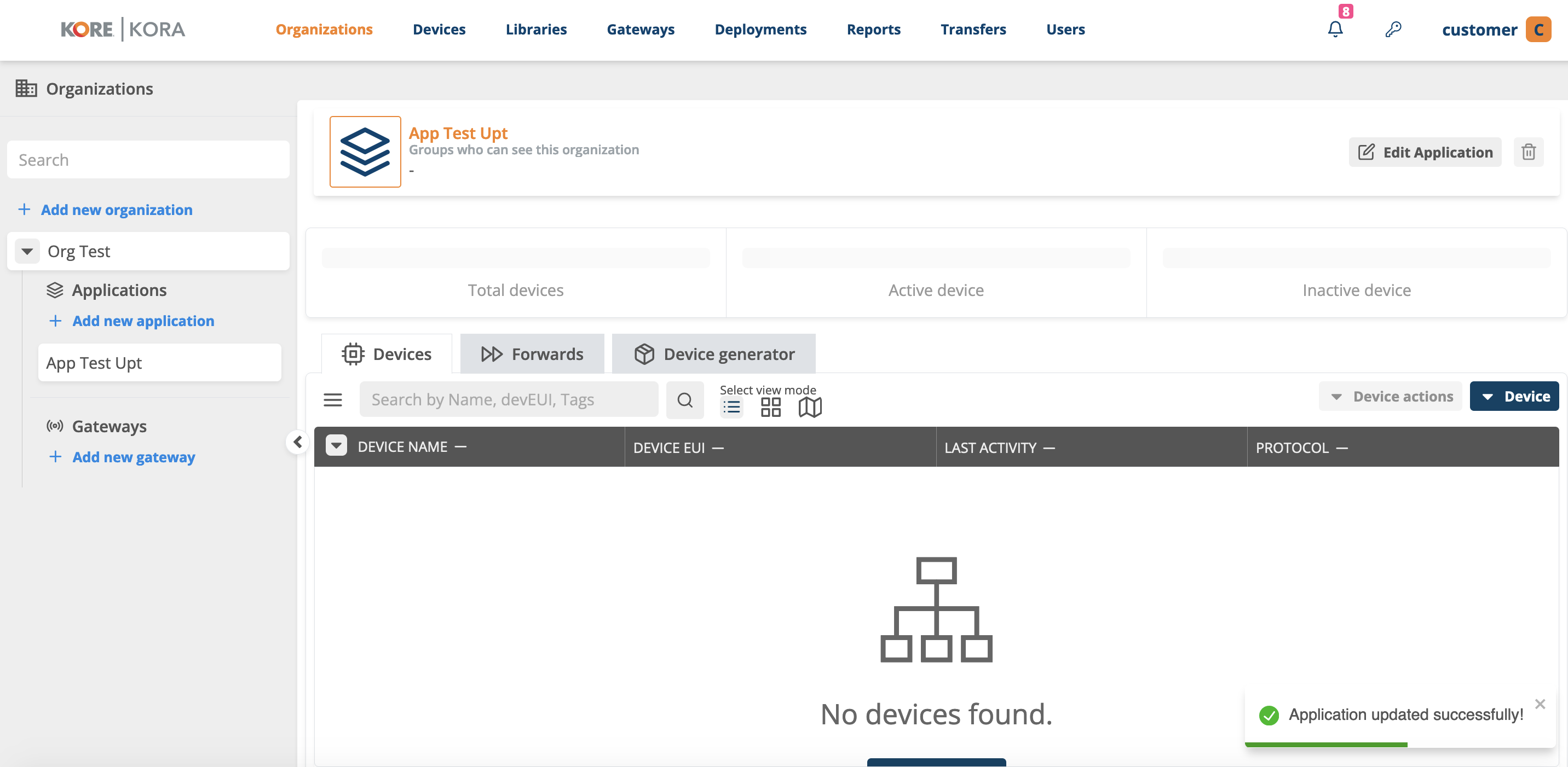 Updating application - Step 3